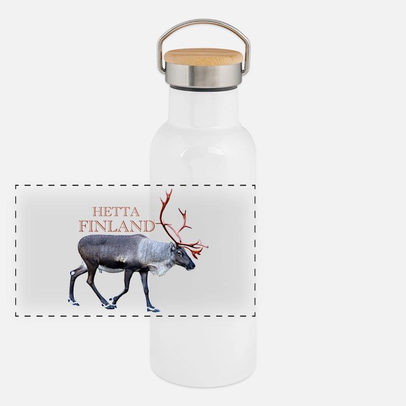 Wärme Panorama Thermosflasche mit Bambusdeckel