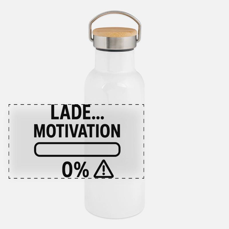 Barre de motivation à zéro Gourde isotherme avec bouchon en bambou