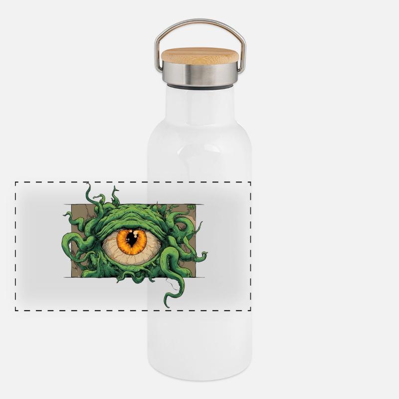 Eyeball monster Panoramic Thermal Bottle with Bamboo Lid