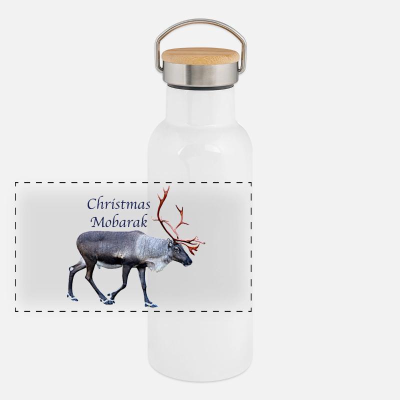 Weihnachten Mobarak Panorama Thermosflasche mit Bambusdeckel