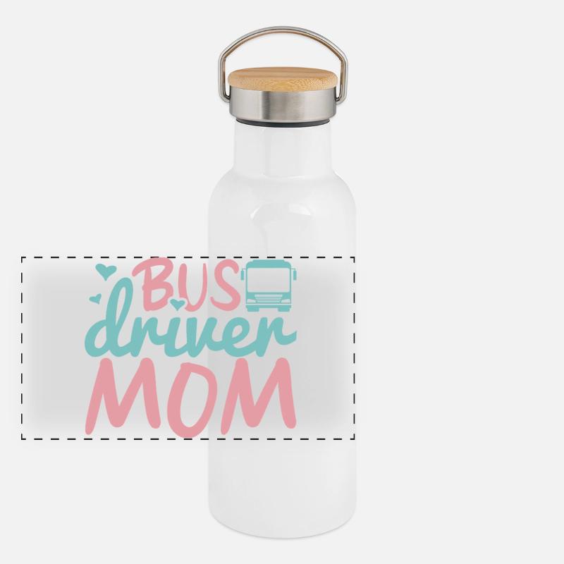 Chauffeur de bus Maman Gourde isotherme avec bouchon en bambou