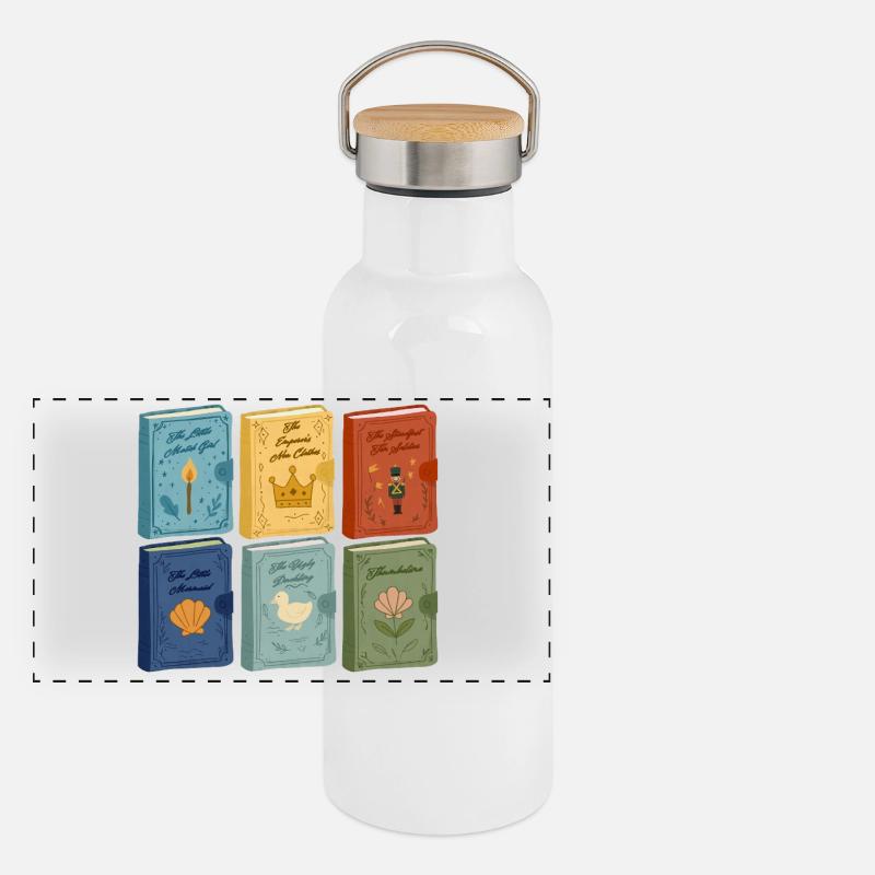Fairy tale covers Panoramic Thermal Bottle with Bamboo Lid