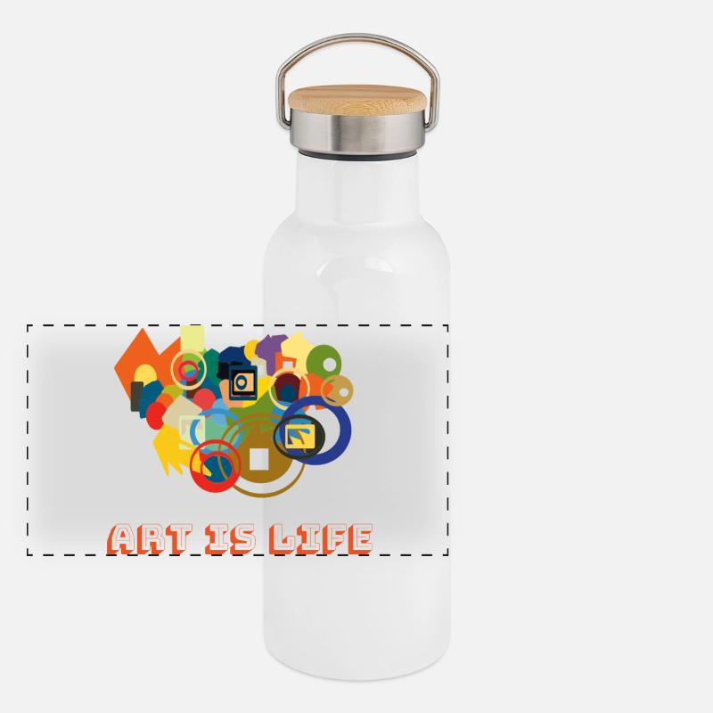 Art is Life – Colour Rush Panoramic Thermal Bottle with Bamboo Lid
