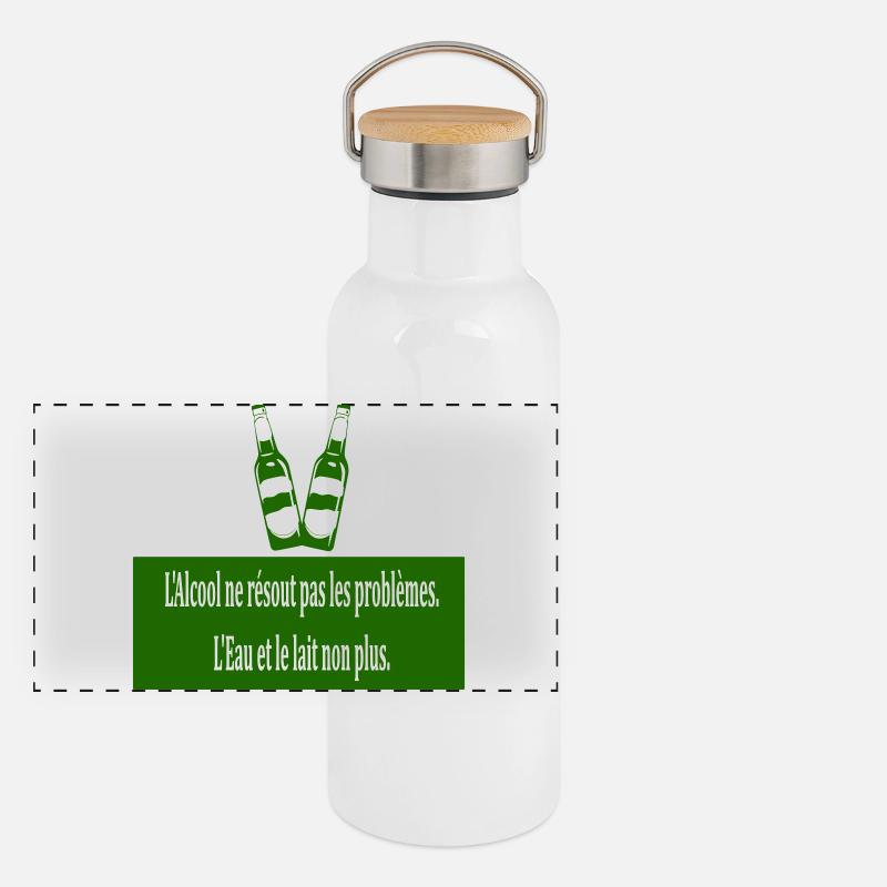 Cool doesn't solve problems Panoramic Thermal Bottle with Bamboo Lid