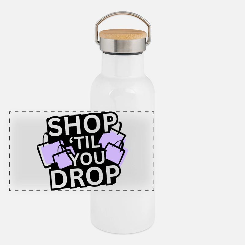 Shop 'Til You Drop Panoramic Thermal Bottle with Bamboo Lid
