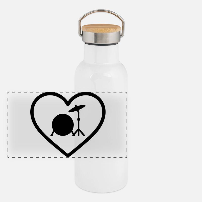 Cymbale de caisse de caisse Gourde isotherme avec bouchon en bambou