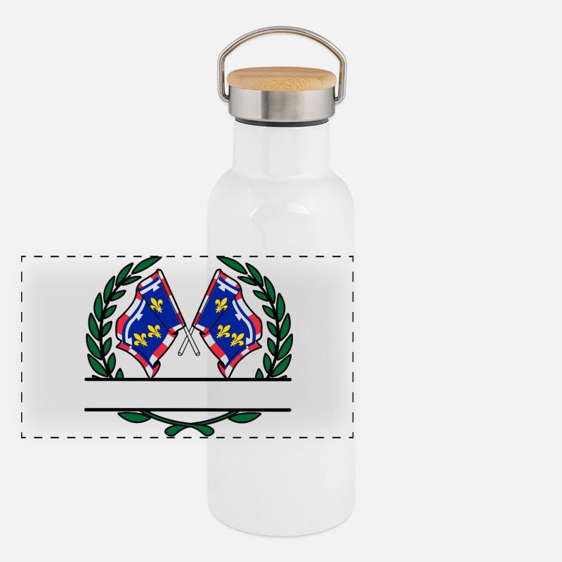 Centre-Val de Loire Namespace Panoramic Thermal Bottle with Bamboo Lid
