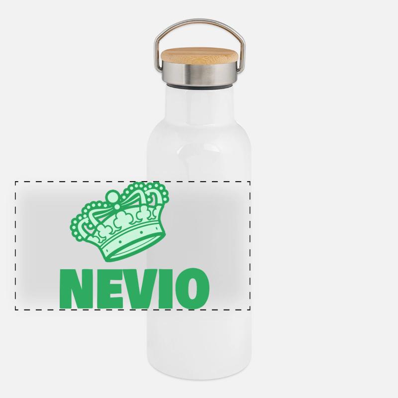 Nevio comme prénom Gourde isotherme avec bouchon en bambou