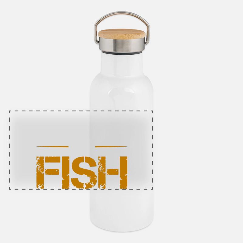 Born to Fish Panoramic Thermal Bottle with Bamboo Lid