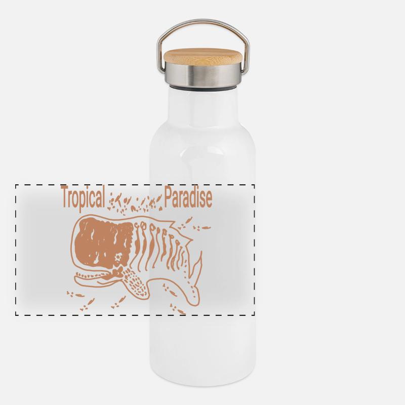 Panorama Thermosflasche mit Bambusdeckel