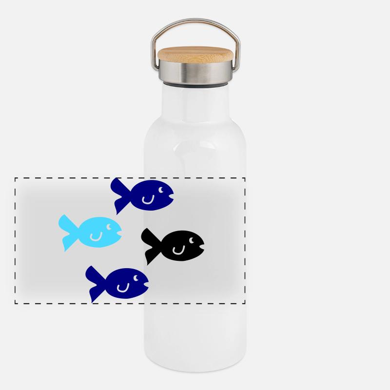 Pisces Silhouette Panoramic Thermal Bottle with Bamboo Lid