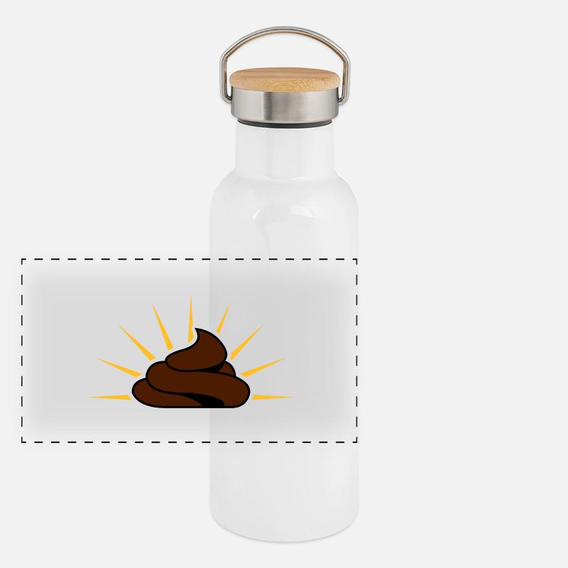 heilige_scheisse_v2 Panorama Thermosflasche mit Bambusdeckel