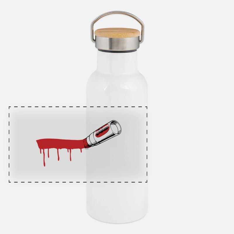 Marker Swoosh Panorama Thermosflasche mit Bambusdeckel