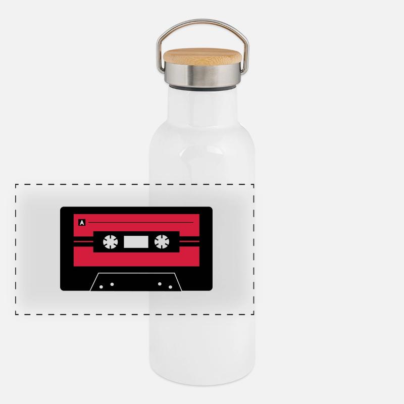 Kassette_farbe Panorama Thermosflasche mit Bambusdeckel