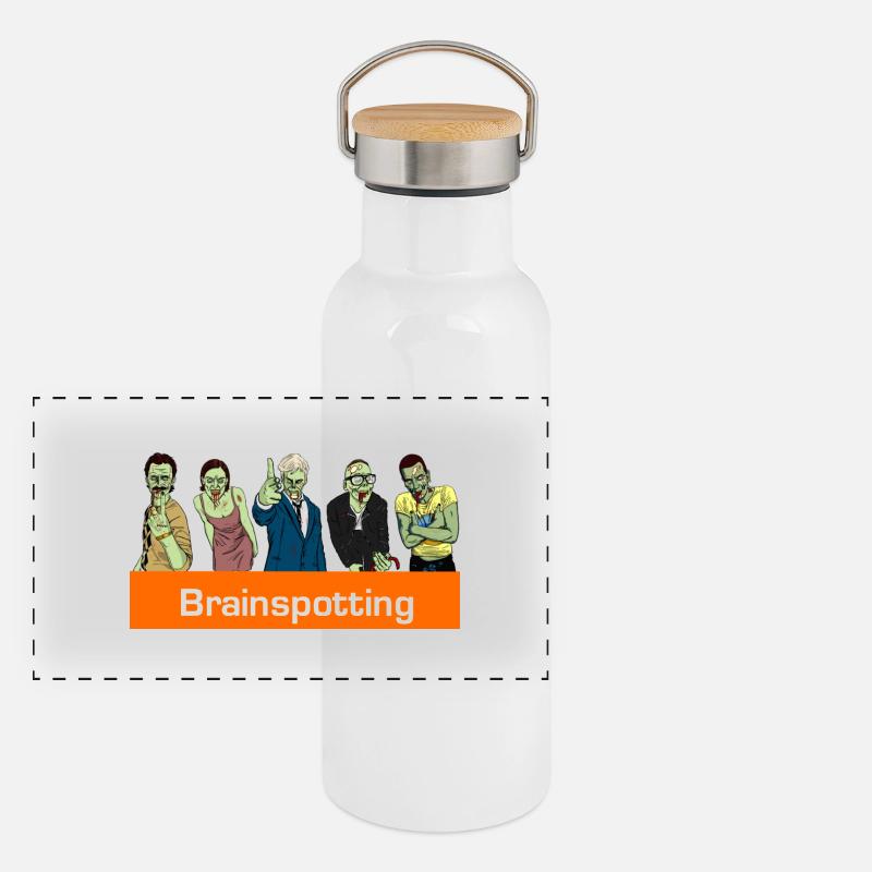 Brainspotting Zombies Panoramic Thermal Bottle with Bamboo Lid