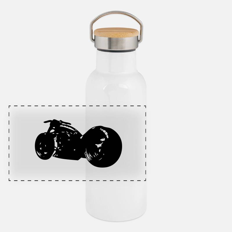 moto grosse roue1 Gourde isotherme avec bouchon en bambou