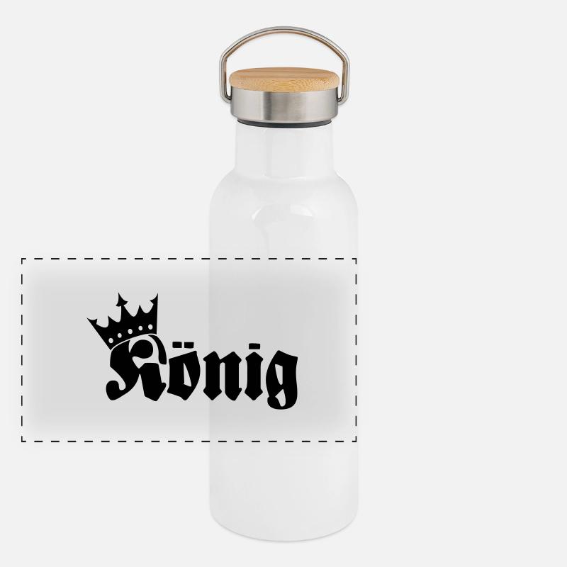 König Panorama Thermosflasche mit Bambusdeckel