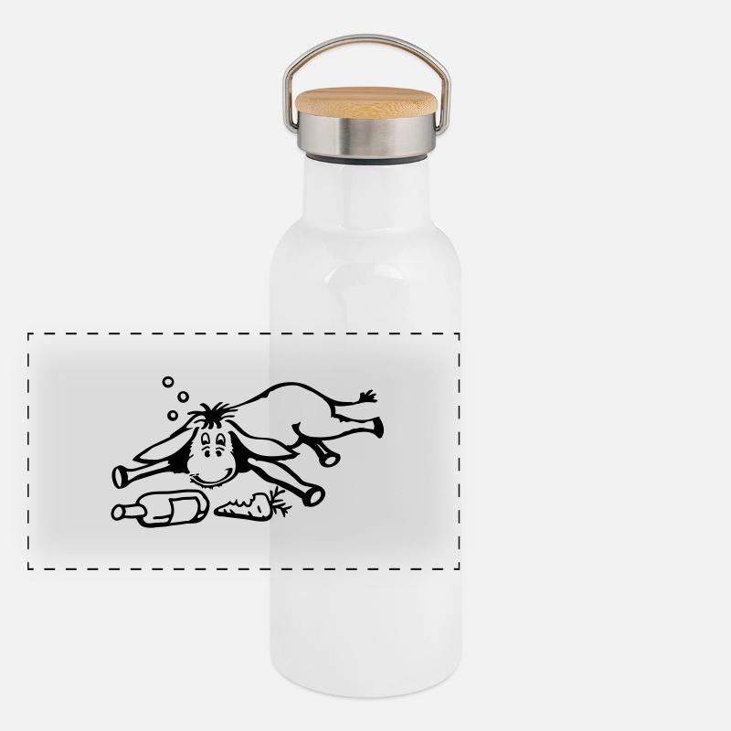 drunk donkey Panoramic Thermal Bottle with Bamboo Lid