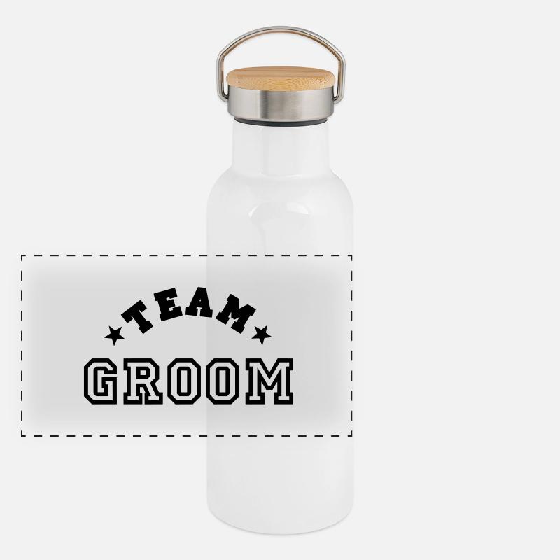 team groom Gourde isotherme avec bouchon en bambou