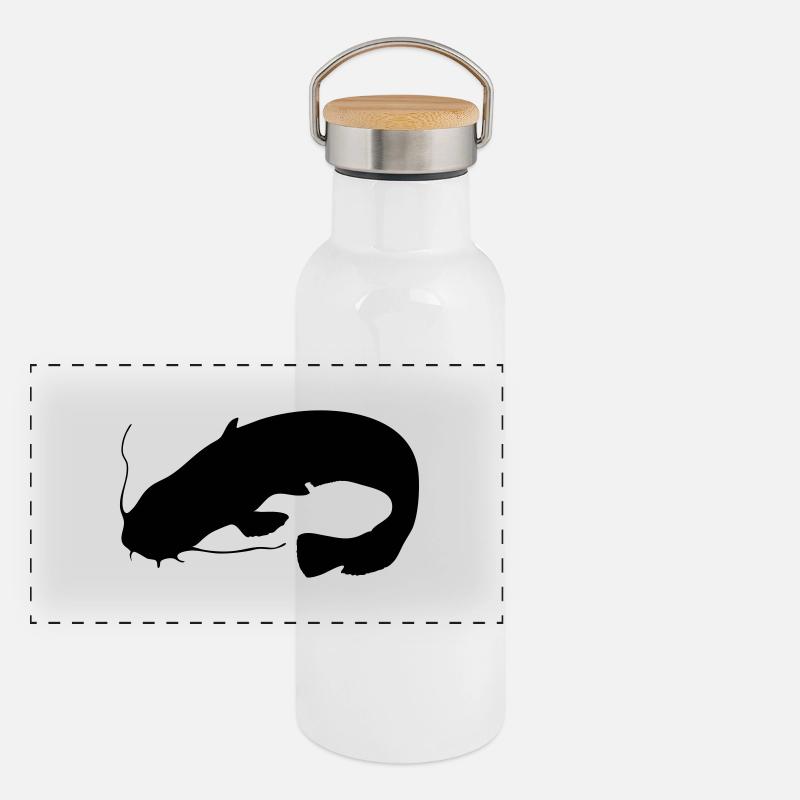 Poisson-chat Gourde isotherme avec bouchon en bambou