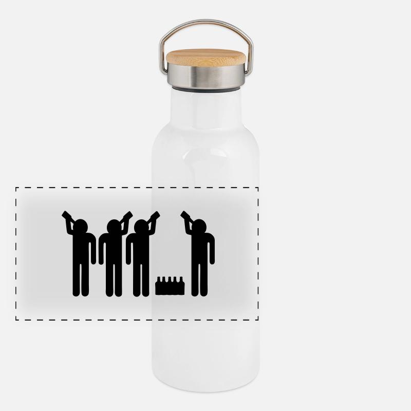 drinking team Panorama Thermosflasche mit Bambusdeckel