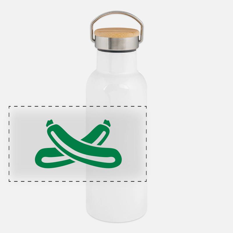 Courgettes Gourde isotherme avec bouchon en bambou