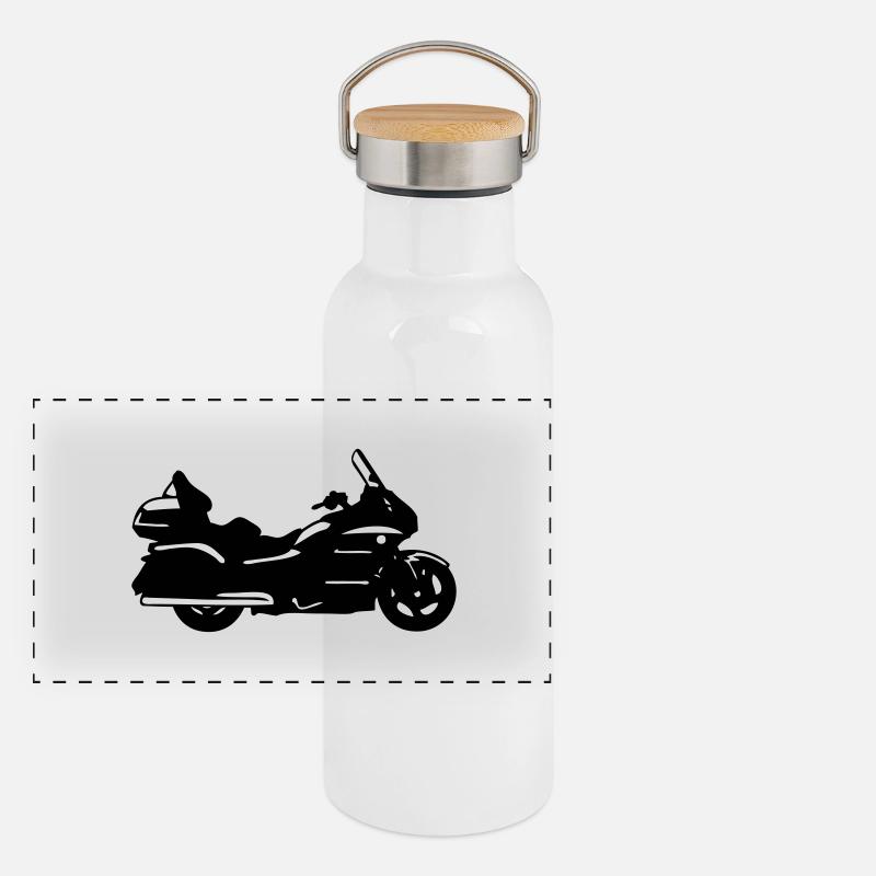 dessin moto Goldwing Gt Gourde isotherme avec bouchon en bambou