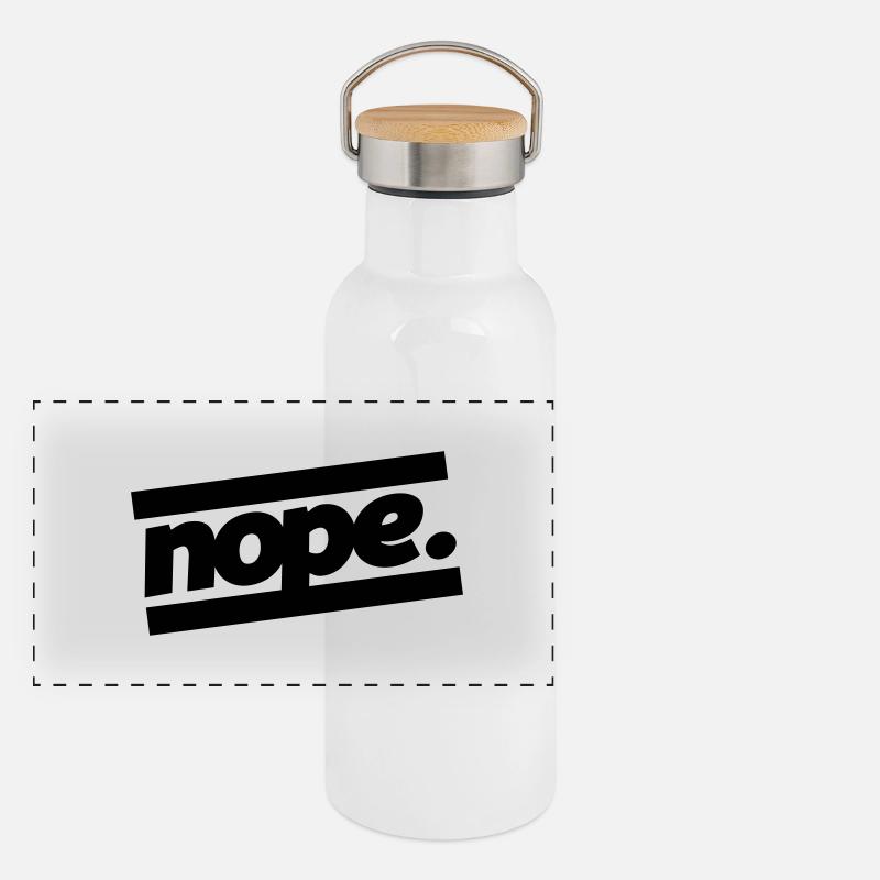 nope design Panorama Thermosflasche mit Bambusdeckel