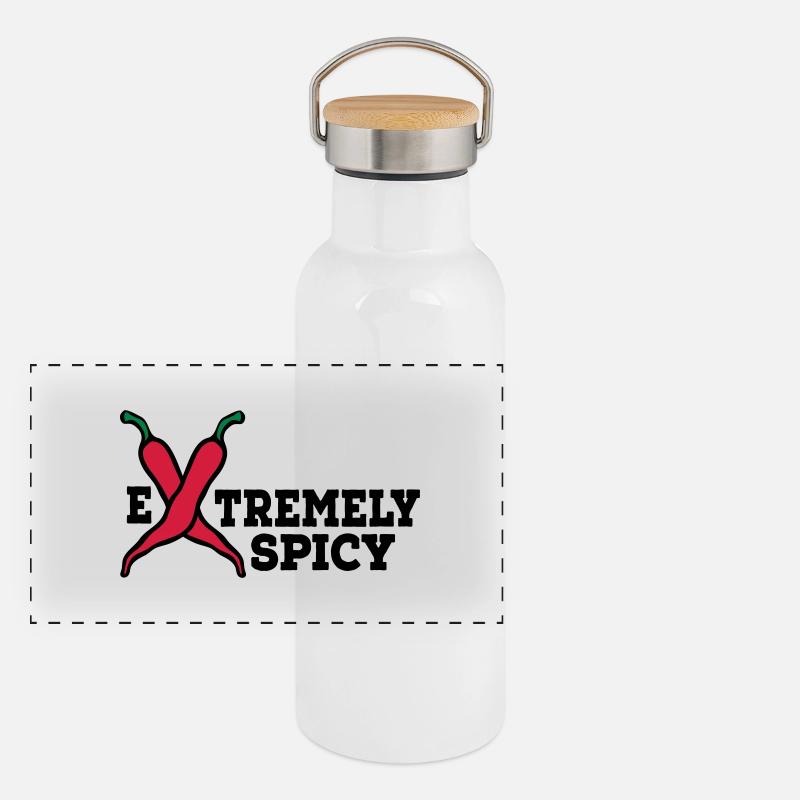 Panorama Thermosflasche mit Bambusdeckel