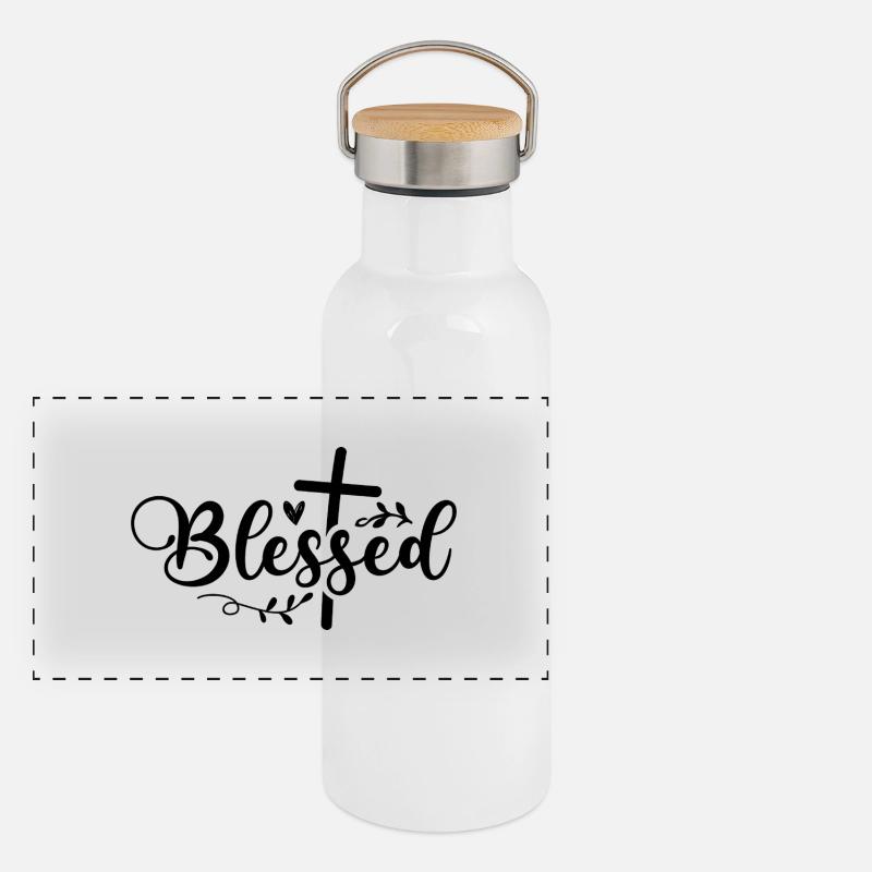 gesegnet Panorama Thermosflasche mit Bambusdeckel