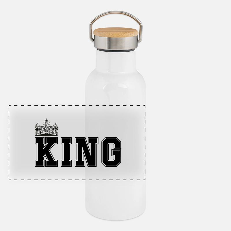 Roi Gourde isotherme avec bouchon en bambou