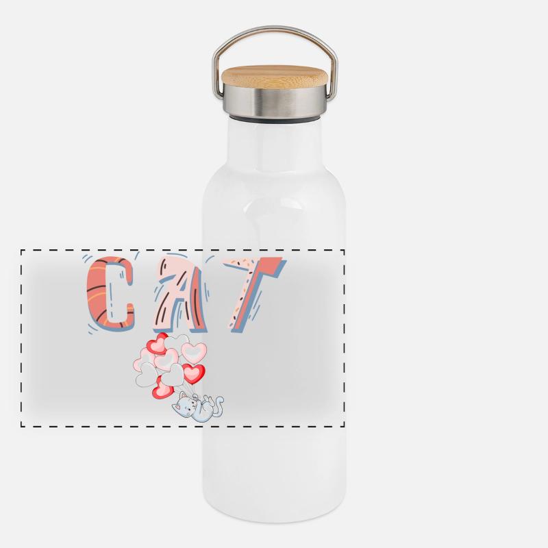 CAT Panorama Thermosflasche mit Bambusdeckel