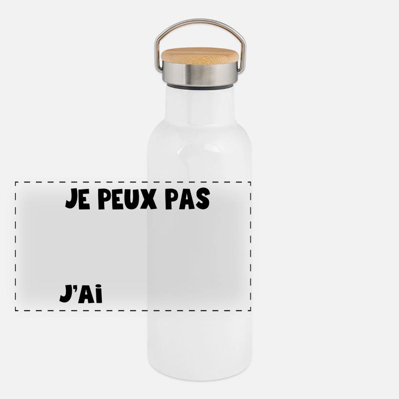 je peux pas j'ai ajoute tes mots Gourde isotherme avec bouchon en bambou