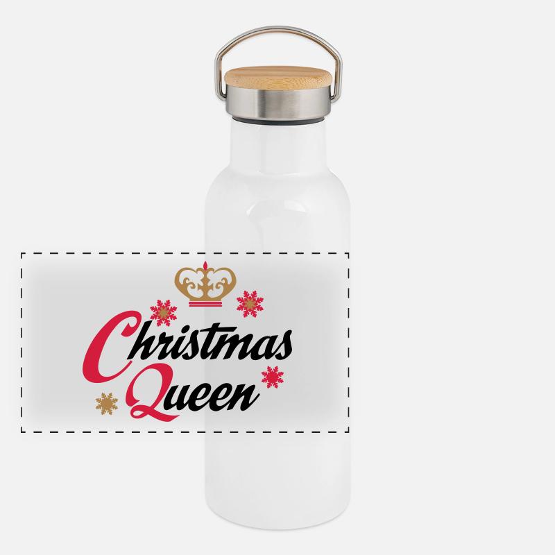 Noël Gourde isotherme avec bouchon en bambou