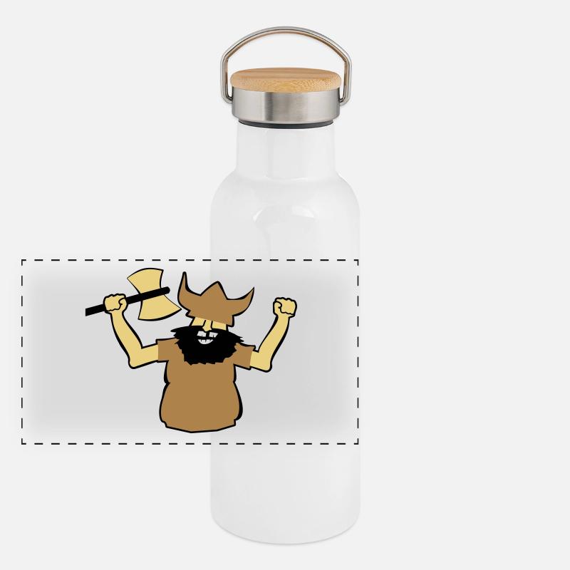 Viking homme cadeau fort Hachet Bart idée plus tôt Gourde isotherme avec bouchon en bambou