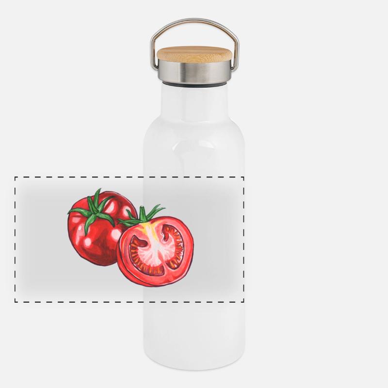 Panorama Thermosflasche mit Bambusdeckel