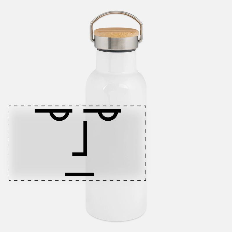 Ein ernster Blick Panorama Thermosflasche mit Bambusdeckel