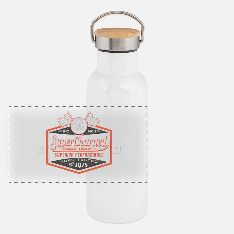 Super Charged Panorama Thermosflasche mit Bambusdeckel