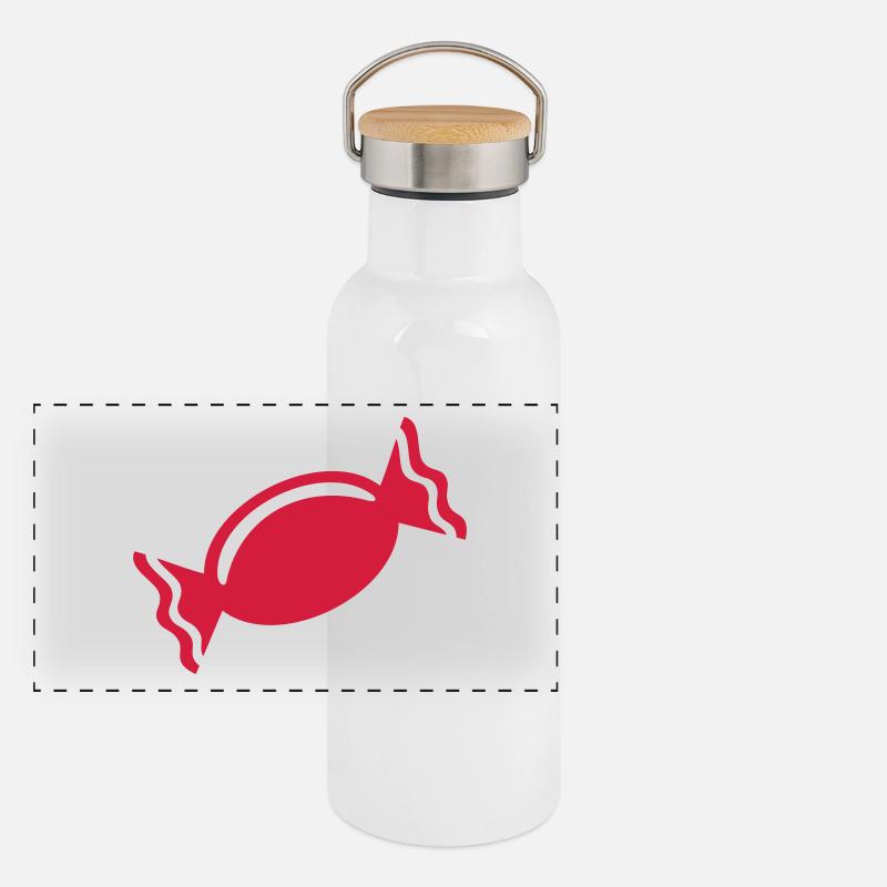 Bonbon Gourde isotherme avec bouchon en bambou