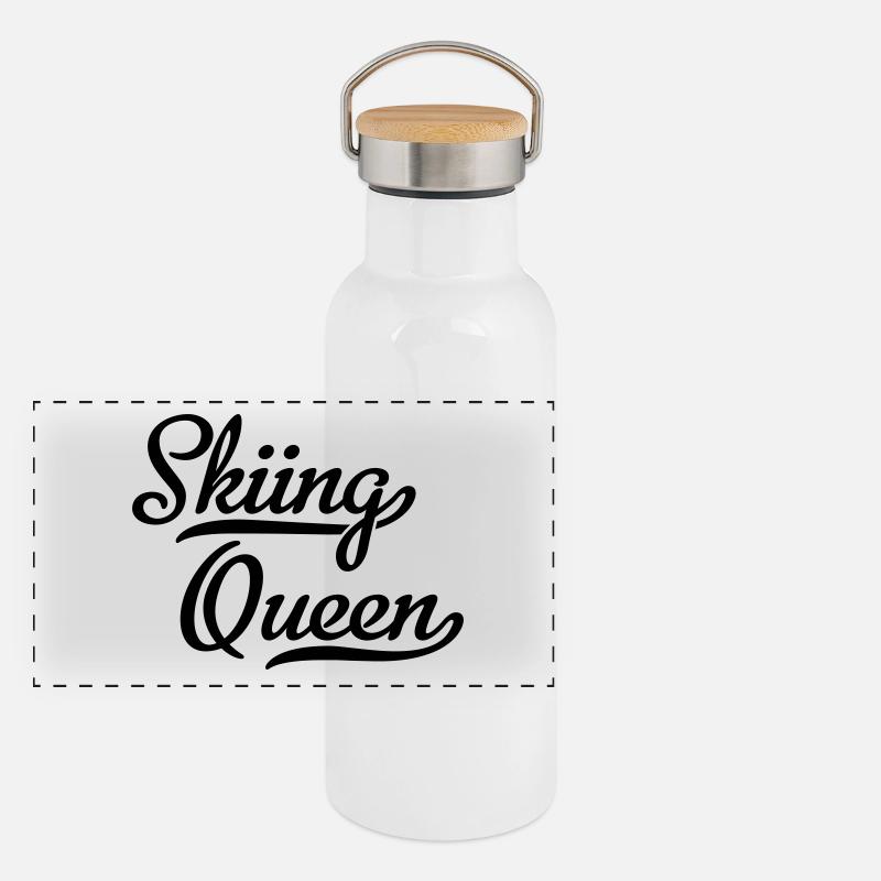 Ski Panorama Thermosflasche mit Bambusdeckel