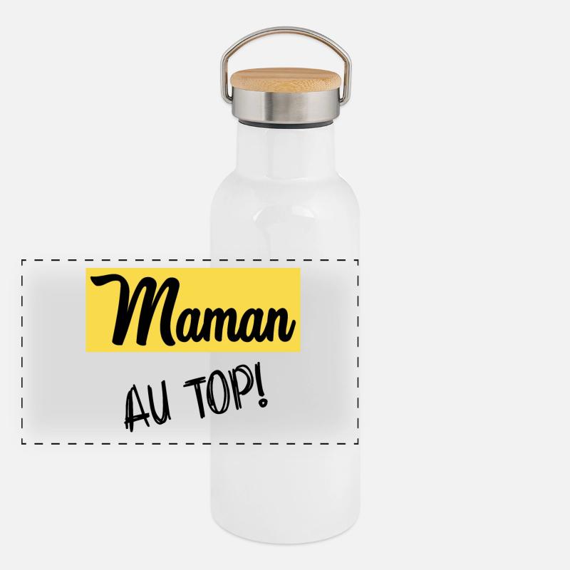 MUTTERTAG Panorama Thermosflasche mit Bambusdeckel