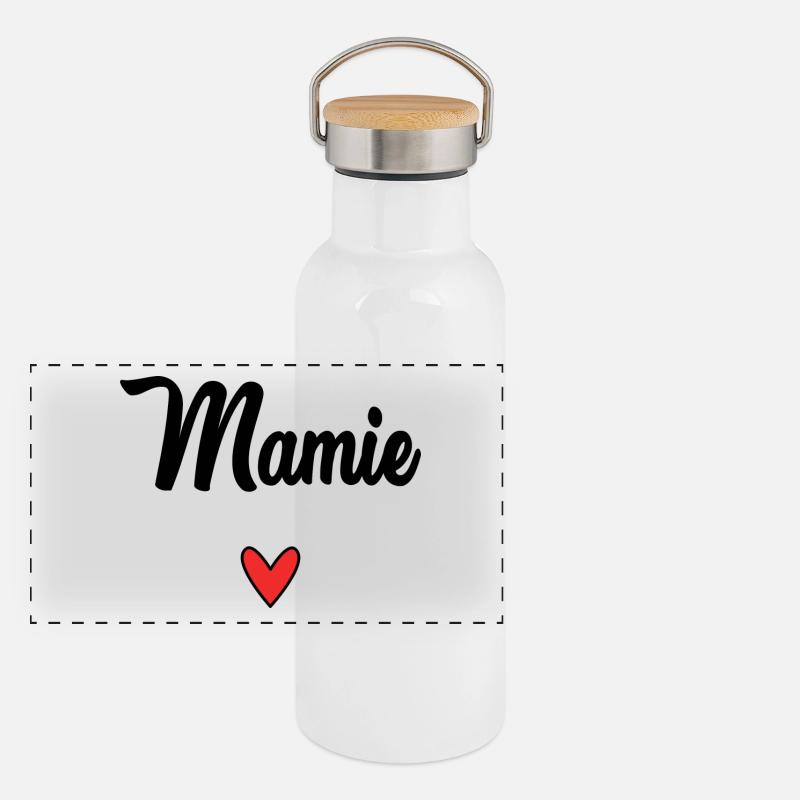 OMA. MAMA. OMA. MUTTERTAG Panorama Thermosflasche mit Bambusdeckel