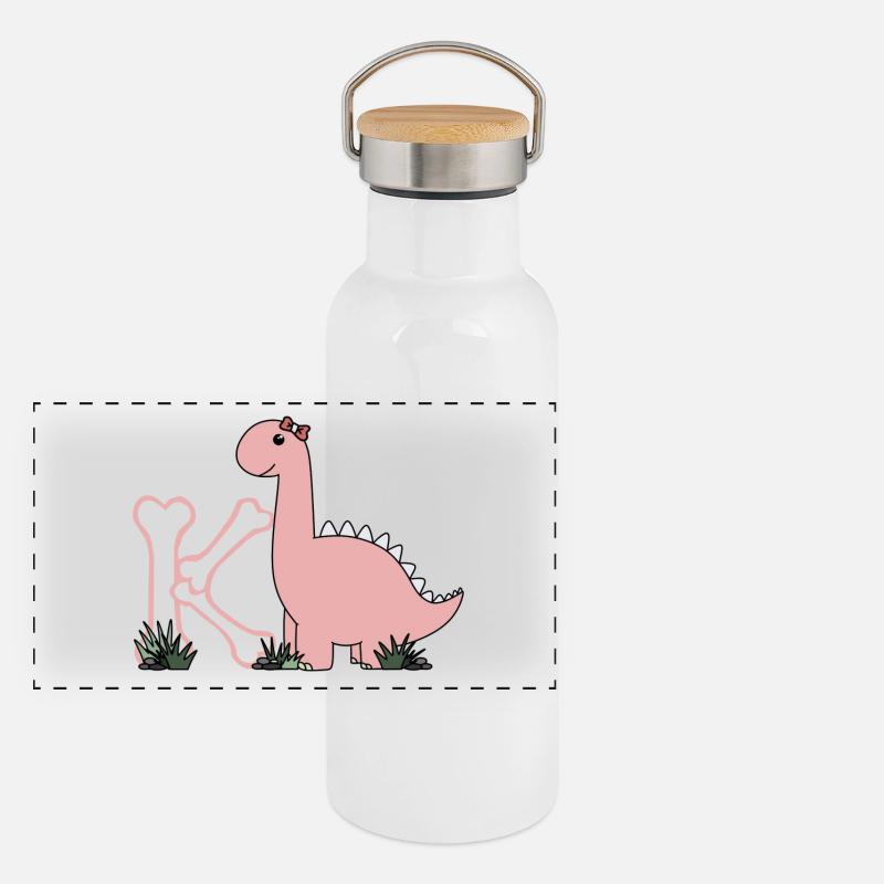 Lettre K Gourde isotherme avec bouchon en bambou