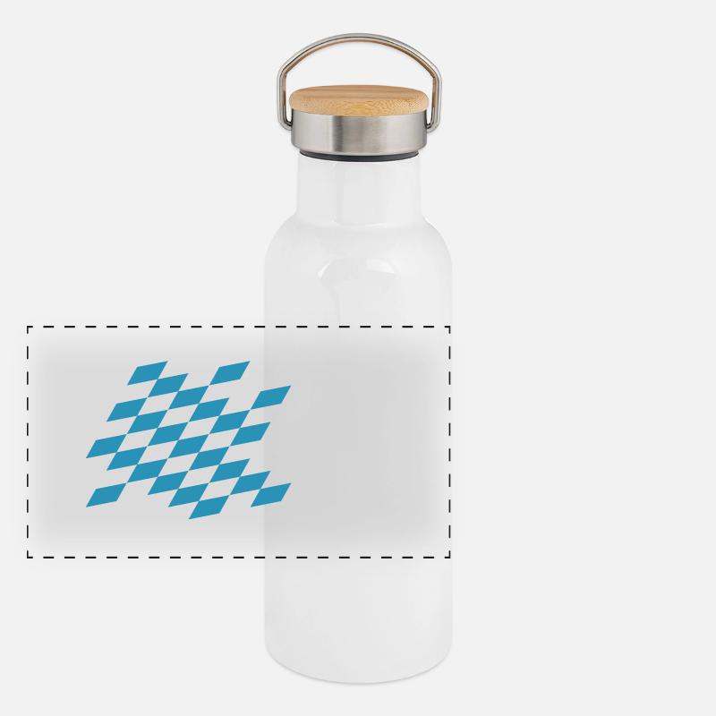État libre de Bavière couleurs Gourde isotherme avec bouchon en bambou