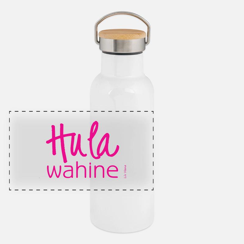 Hula wahine Panoramic Thermal Bottle with Bamboo Lid