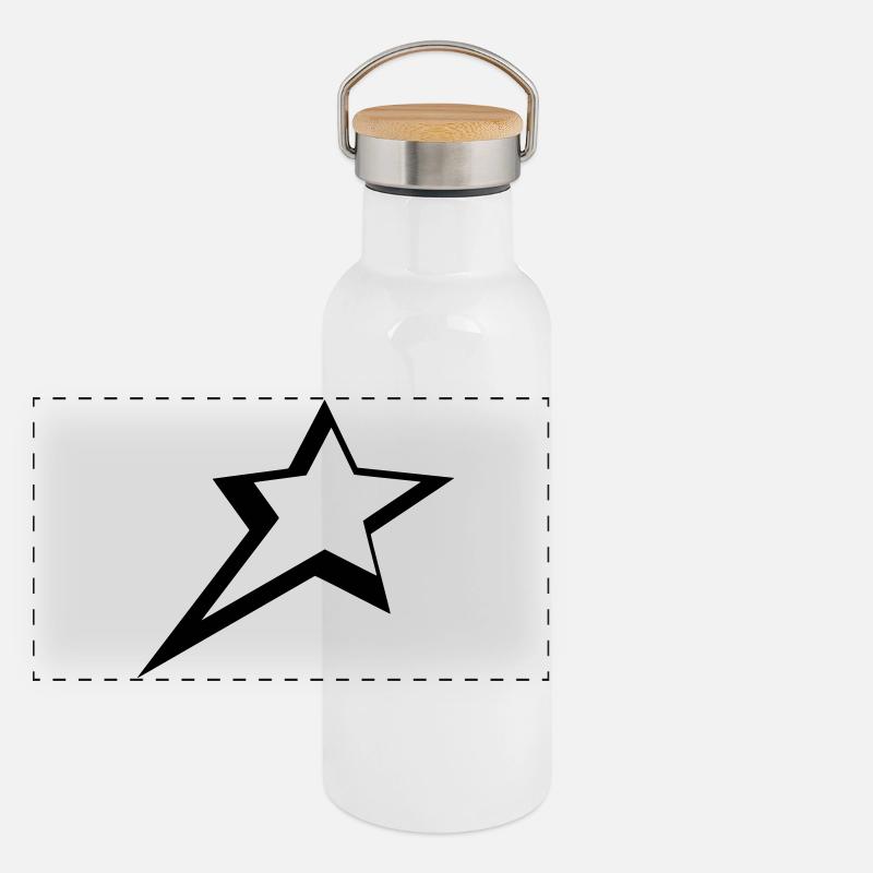 Sterne Panorama Thermosflasche mit Bambusdeckel