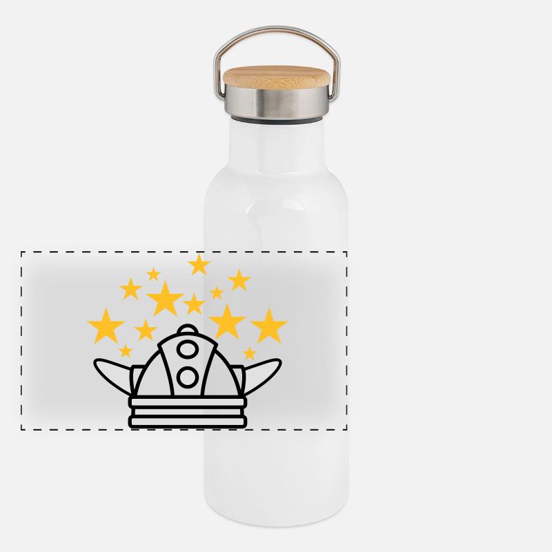 Kind Wikinger Idee | Child Viking idea Panoramic Thermal Bottle with Bamboo Lid