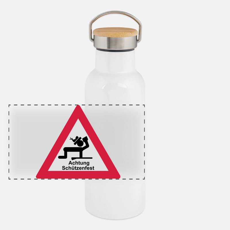 Attention Marksmen Panoramic Thermal Bottle with Bamboo Lid