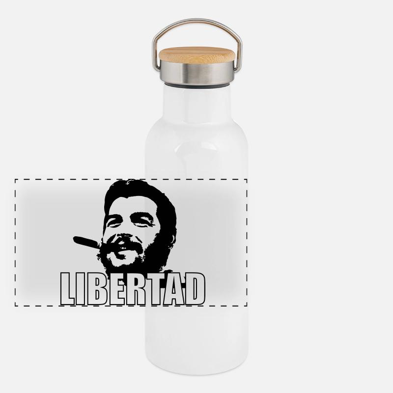 Libertad ! Gourde isotherme avec bouchon en bambou