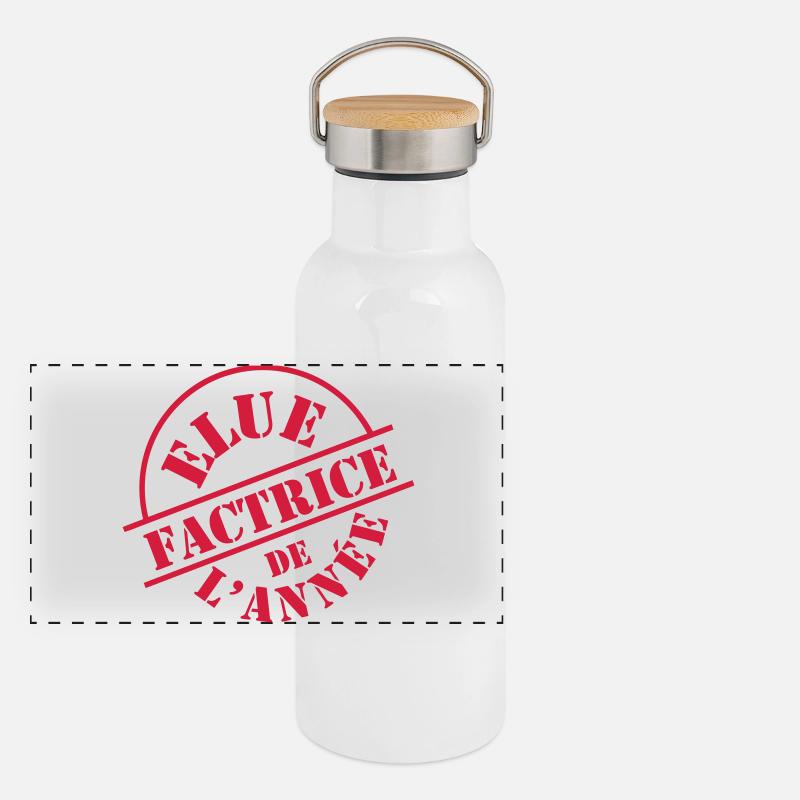 Factrice Gourde isotherme avec bouchon en bambou